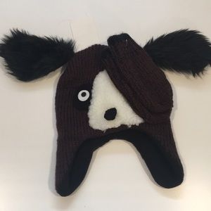TODDLER HAT & MITTENS (Dog face)